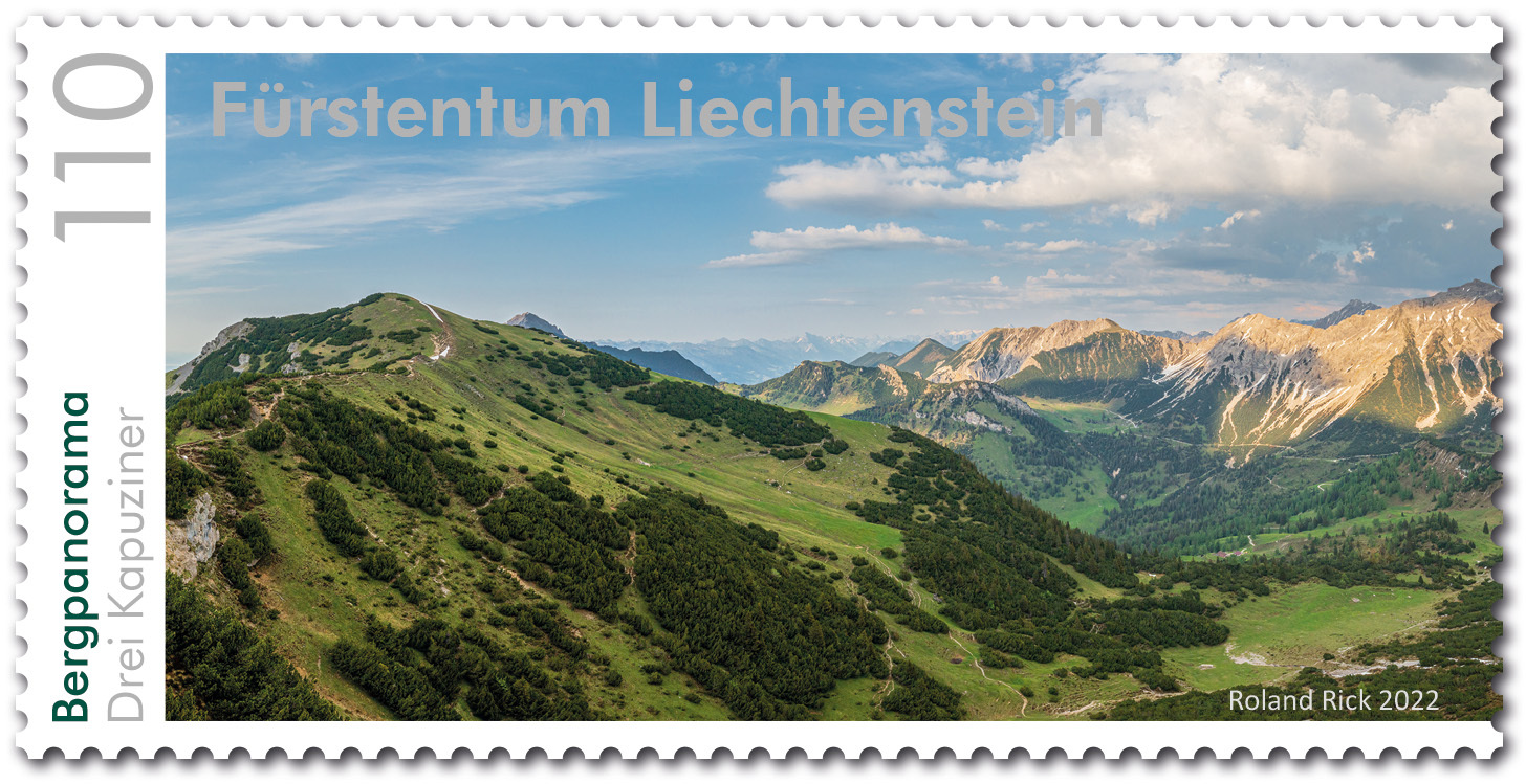 Bergpanorama Drei Kapuziner - Liechtenstein 2022 - 1.10 Swiss Franc