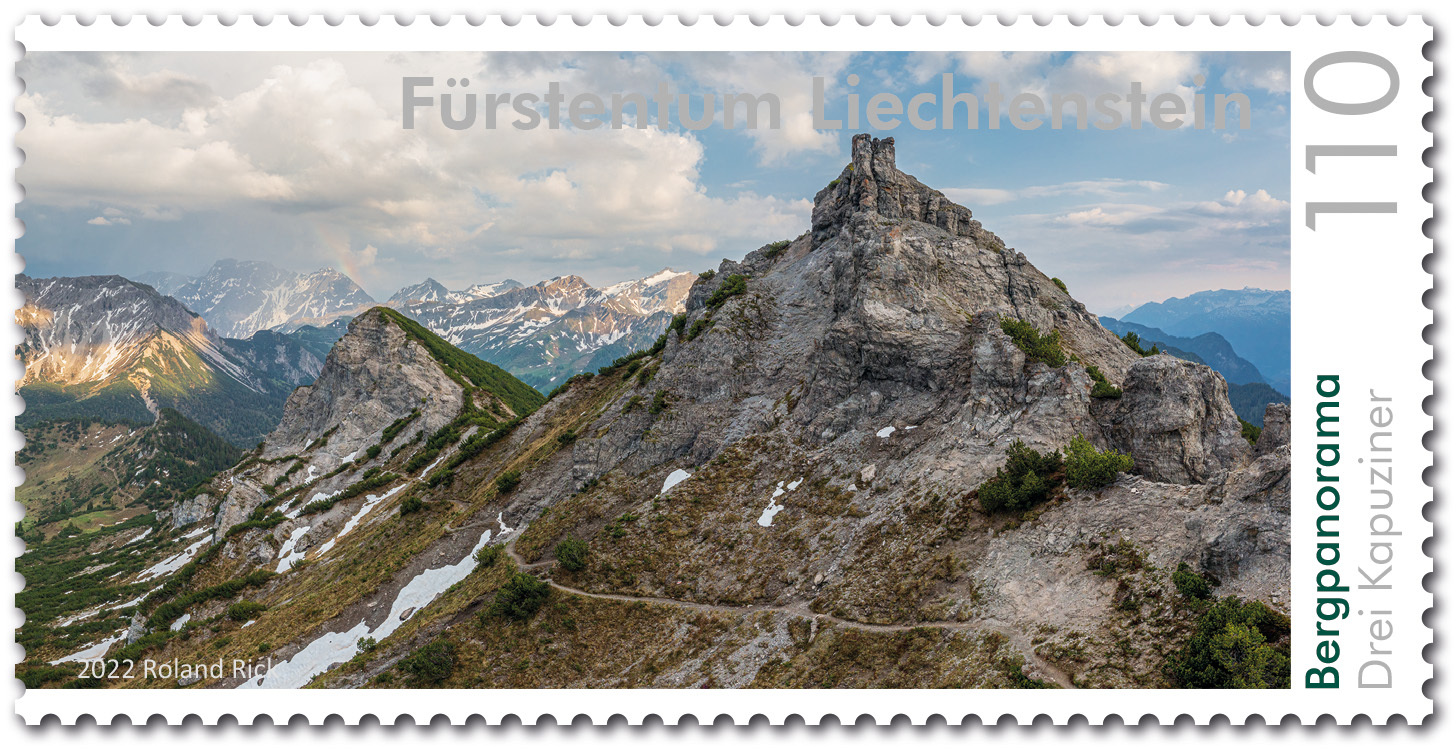 Bergpanorama Drei Kapuziner - Liechtenstein 2022 - 1.10 Swiss Franc