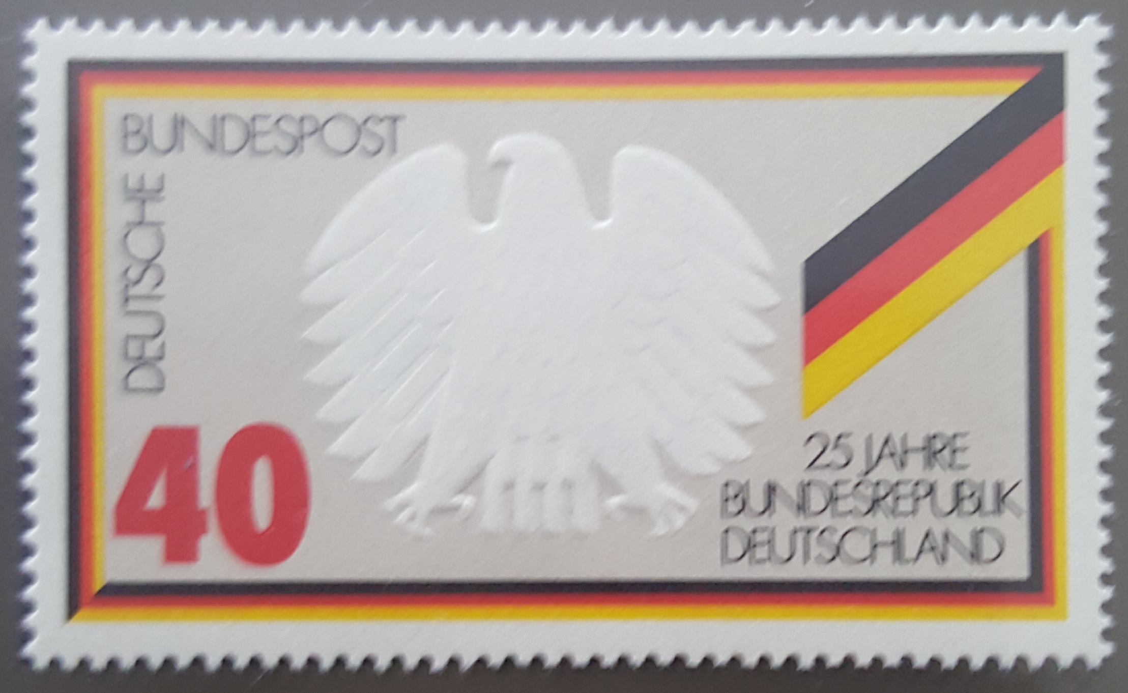 Block stamp: 25 years Federal Republic of Germany - Germany / Federal Republic of Germany 1974 - 40 Pfennig