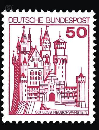 Postage stamp: castles and palaces - Germany / Federal Republic of Germany 1977 - 50 Pfennig